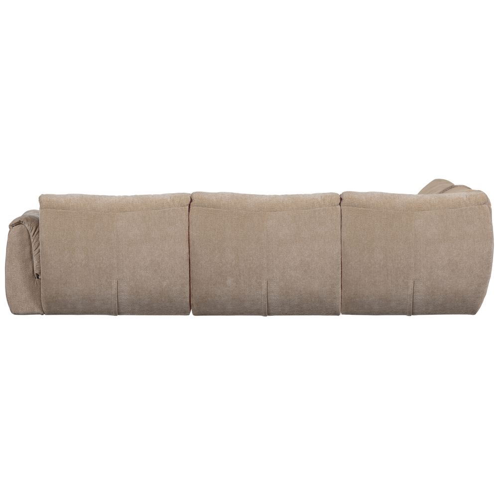 BAGGY HOEKBANK LINKS 3D CHENILLE ZAND