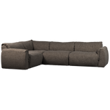 BAGGY HOEKBANK LINKS GEWEVEN STOF WARMGRIJS MELANGE