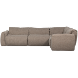 BAGGY HOEKBANK RECHTS GEWEVEN STOF BRUIN MELANGE