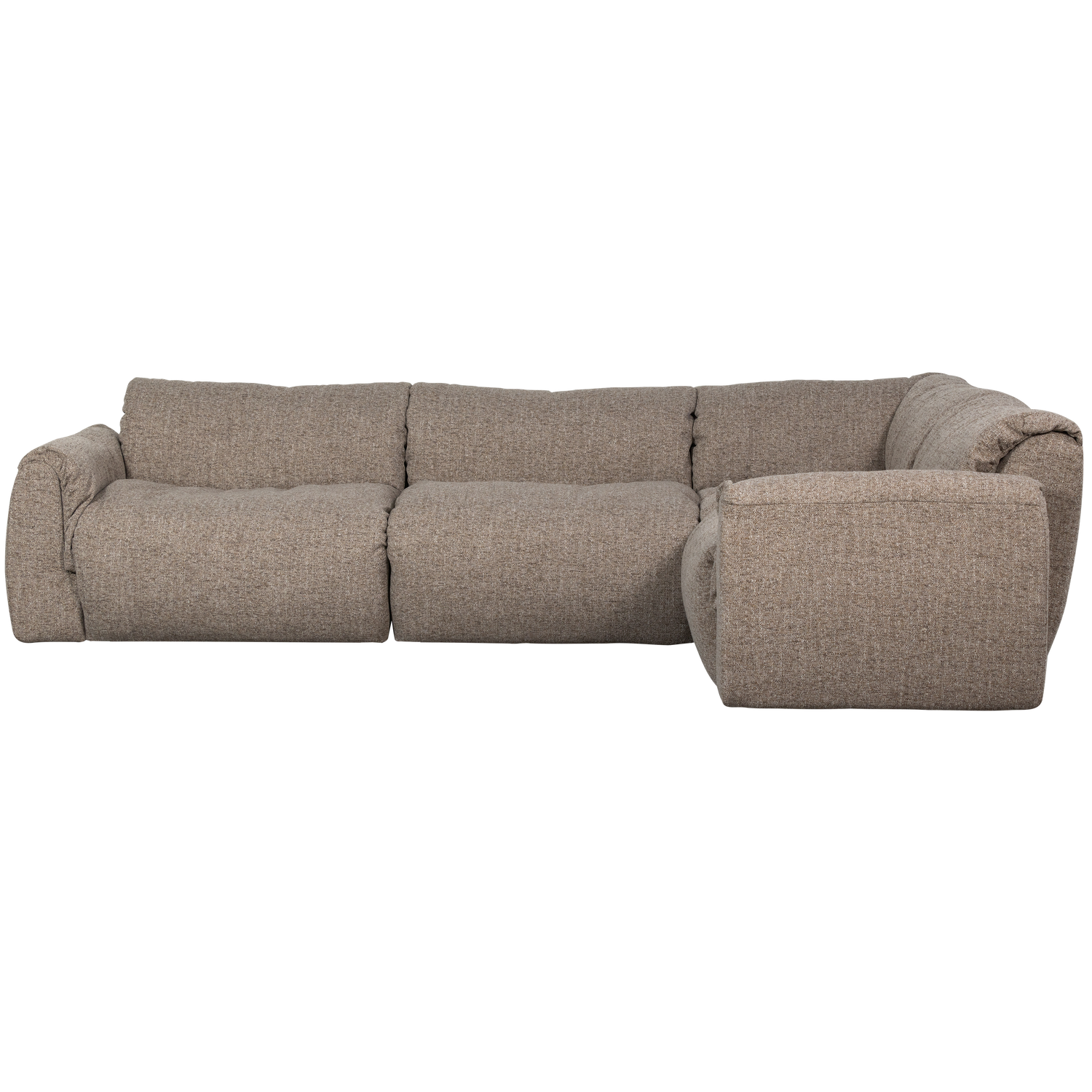 BAGGY HOEKBANK RECHTS GEWEVEN STOF BRUIN MELANGE