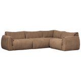 BAGGY HOEKBANK RECHTS GEWEVEN CHENILLE BRUIN