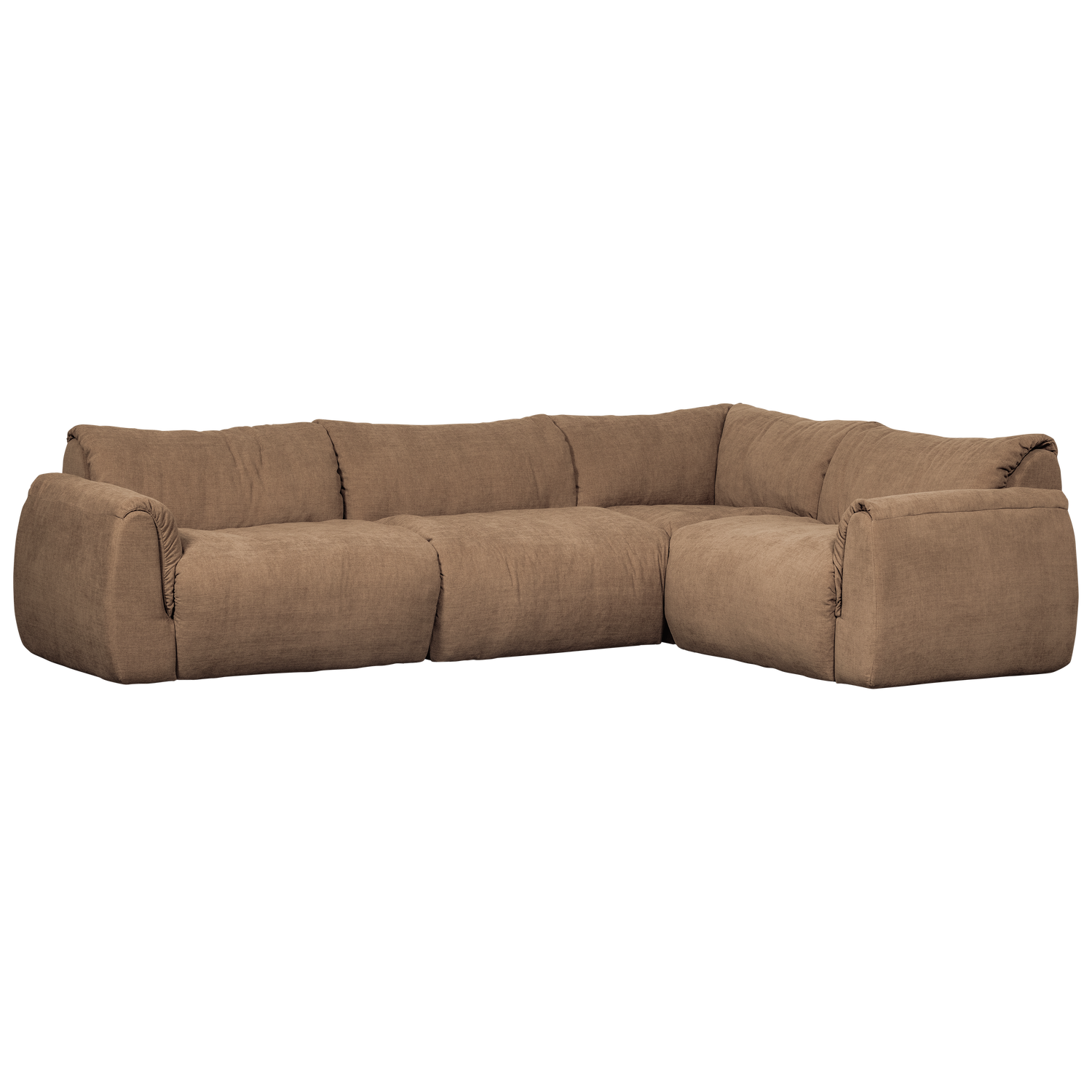 BAGGY HOEKBANK RECHTS GEWEVEN CHENILLE BRUIN