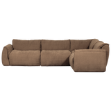 BAGGY HOEKBANK RECHTS GEWEVEN CHENILLE BRUIN