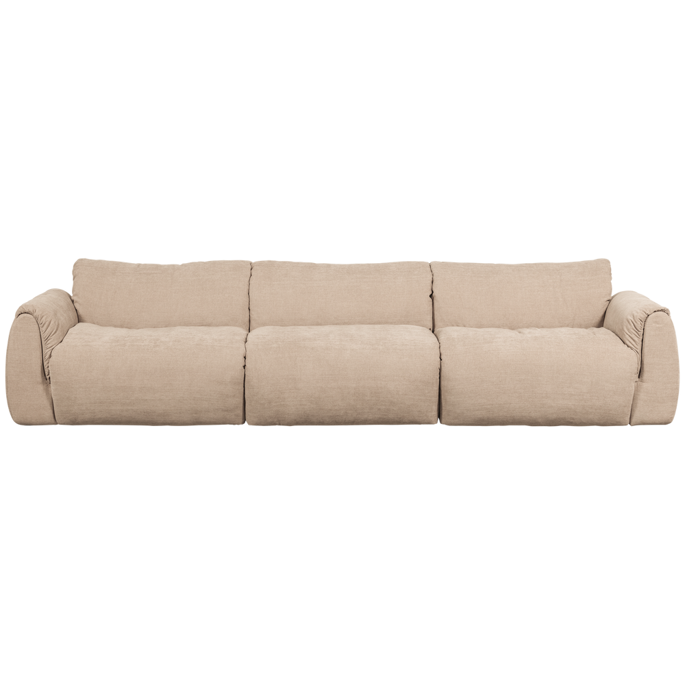 BAGGY 3-ZITS BANK GEWEVEN CHENILLE ZAND