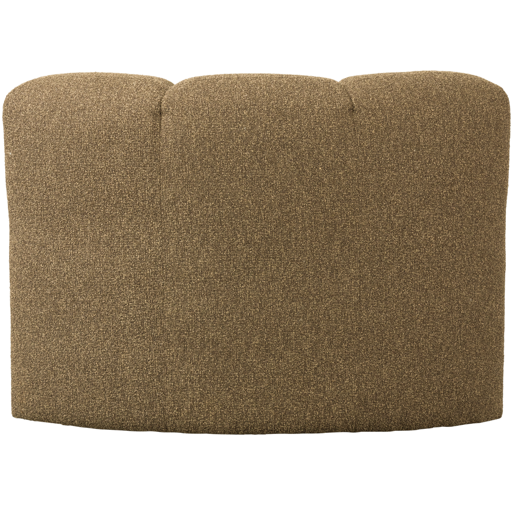 MOJO EETBANK HOEK MET RUGLEUNING BOUCLE GEEL/BRUIN MELANGE