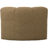 MOJO EETBANK HOEK MET RUGLEUNING BOUCLE GEEL/BRUIN MELANGE