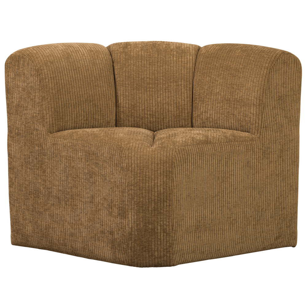 MOJO EETBANK HOEK MET RUGLEUNING RIBSTOF HONINGGEEL