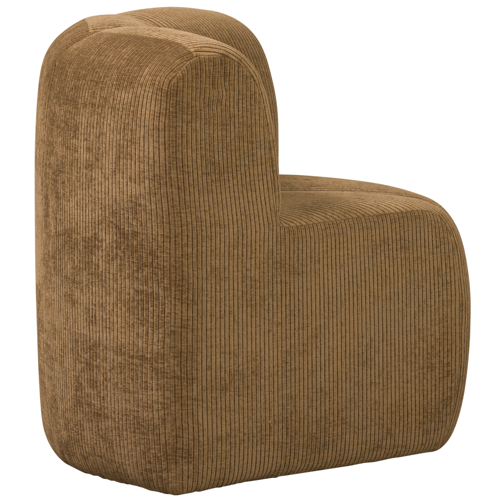 MOJO EETBANK HOEK MET RUGLEUNING RIBSTOF HONINGGEEL