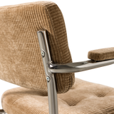 KOVA BUREAUSTOEL GEWEVEN RIBSTOF DONKERZAND