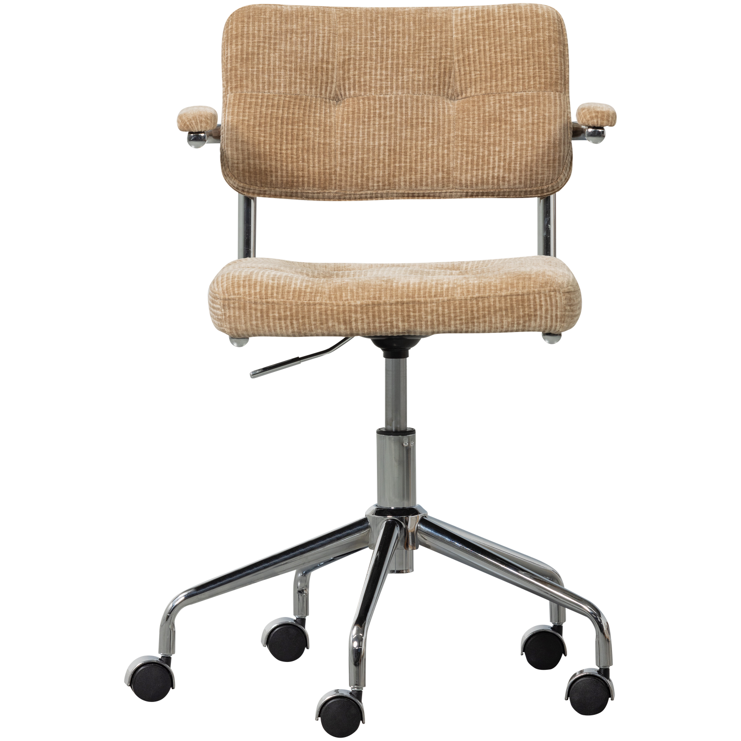 KOVA BUREAUSTOEL GEWEVEN RIBSTOF DONKERZAND