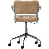 KOVA BUREAUSTOEL GEWEVEN RIBSTOF DONKERZAND