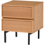 WOOOD - Tours ladekast/nachtkastje 2 lades melamine/mdf naturel