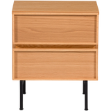 WOOOD - Tours ladekast/nachtkastje 2 lades melamine/mdf naturel