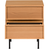 WOOOD - Tours ladekast/nachtkastje 2 lades melamine/mdf naturel