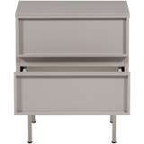 WOOOD - Tours ladekast/nachtkastje 2 lades melamine/mdf zand