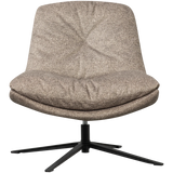 WOOOD - Arve draaifauteuil bedrukte stof naturel