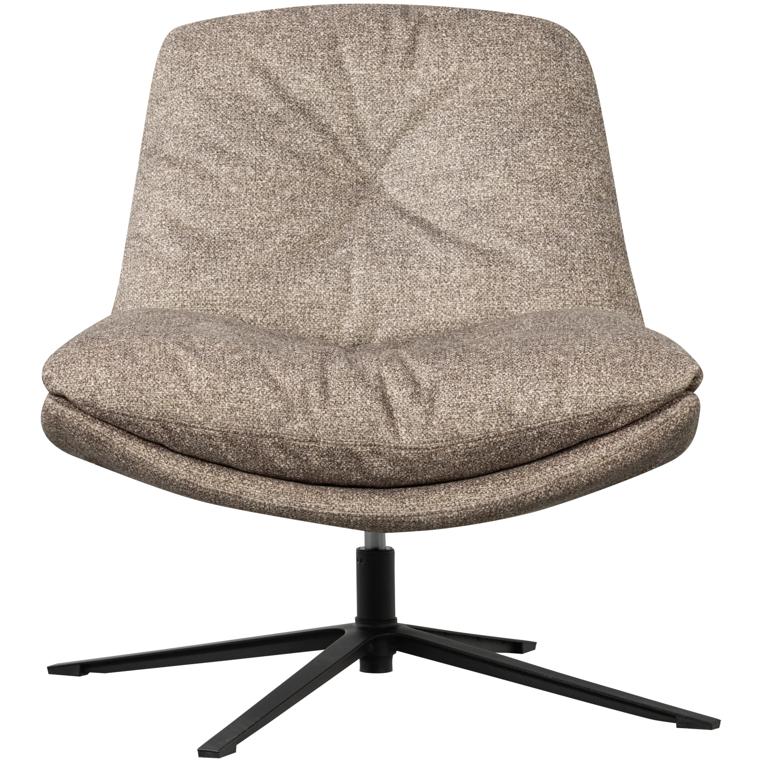 WOOOD - Arve draaifauteuil bedrukte stof naturel