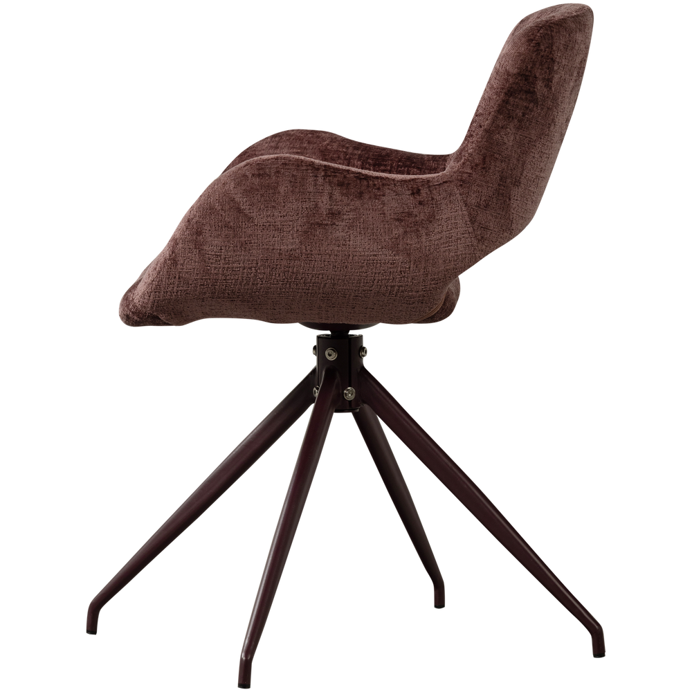 ELIVA EETKAMERSTOEL STRUCTURE VELVET PAARS - SET VAN 2