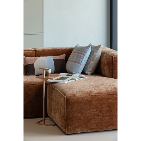 LAON KUSSENS VELVET NATUREL/BLAUW - SET VAN 3