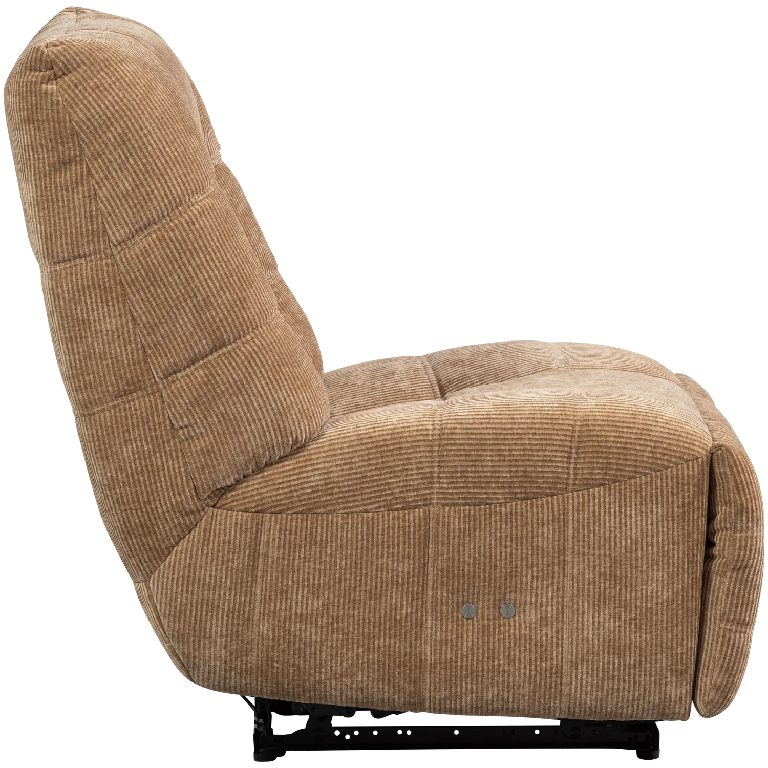 WOOOD - Hein relaxfauteuil elektrisch geweven rib lichtbruin