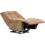 WOOOD - Hein relaxfauteuil elektrisch geweven rib lichtbruin