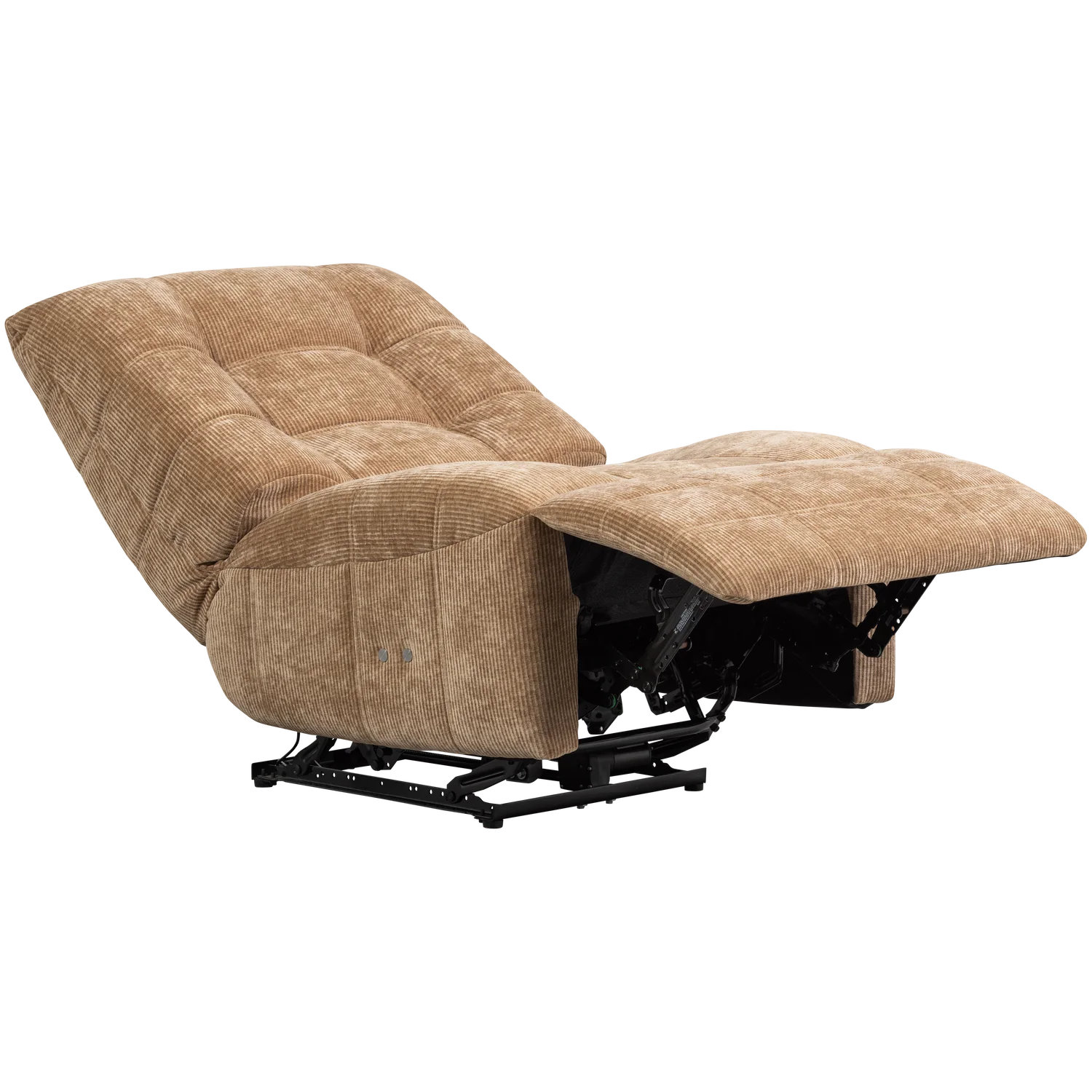WOOOD - Hein relaxfauteuil elektrisch geweven rib lichtbruin