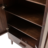 LIYA 2-DEURS KAST MANGOHOUT DONKERBRUIN