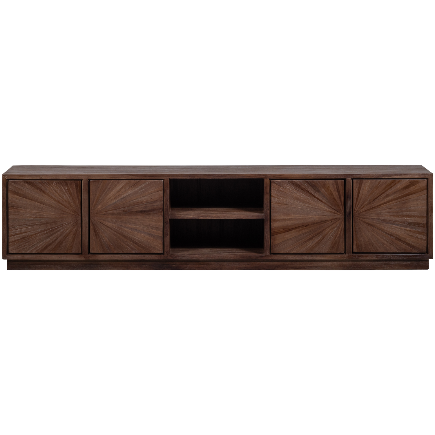 SUN TV MEUBEL MET OPEN VAK RECYCLED TEAK BRUIN