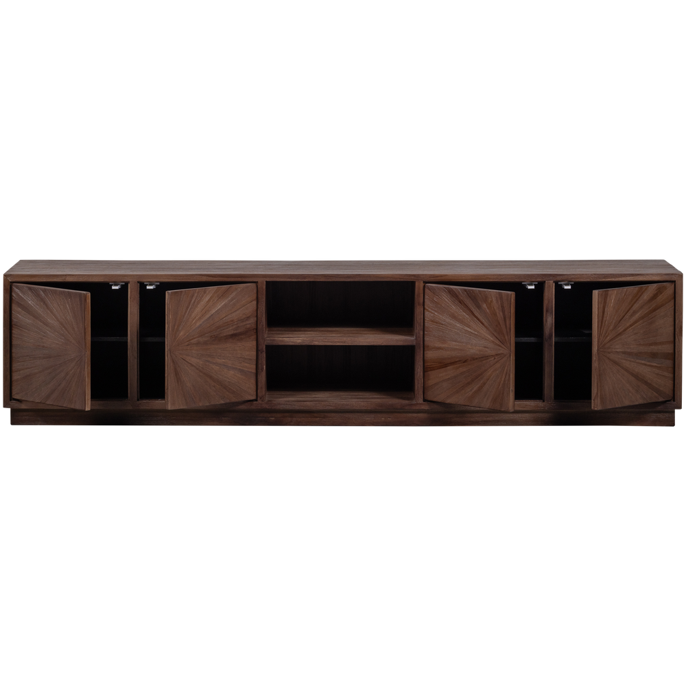 SUN TV MEUBEL MET OPEN VAK RECYCLED TEAK BRUIN