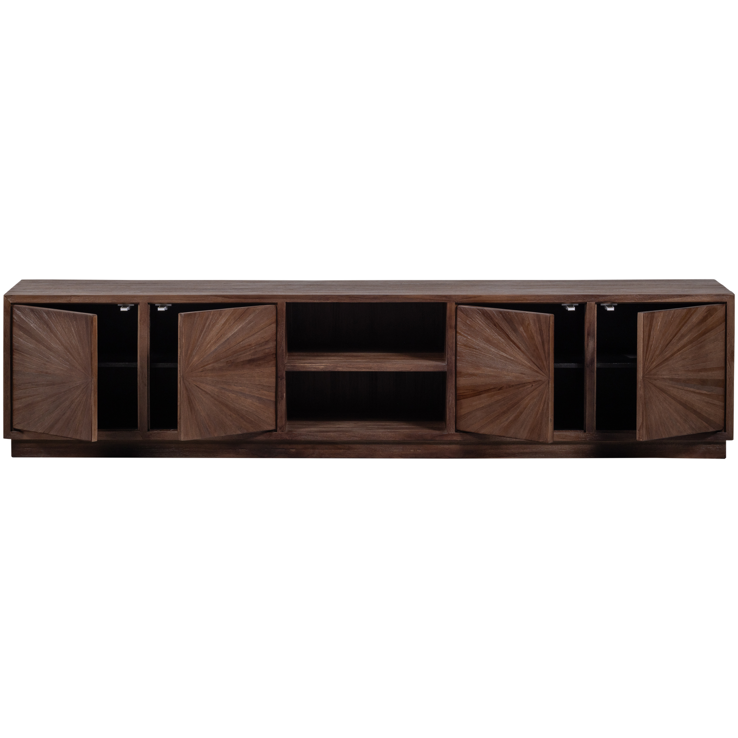 SUN TV MEUBEL MET OPEN VAK RECYCLED TEAK BRUIN