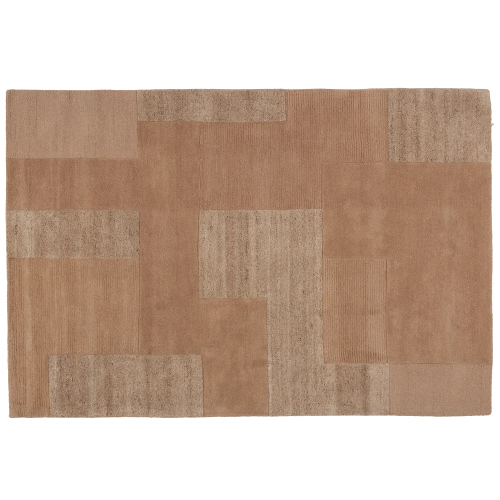 WOOOD - Noven handgeweven vloerkleed wol/katoen zand 170x240cm