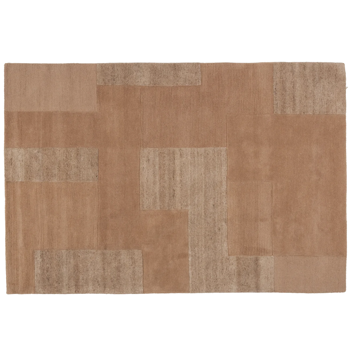 WOOOD - Noven handgeweven vloerkleed wol/katoen zand 170x240cm