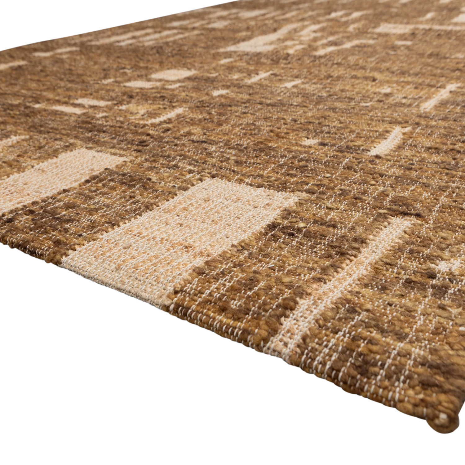 WOOOD - Ian handgeweven vloerkleed wol/katoen bruin 170x240cm