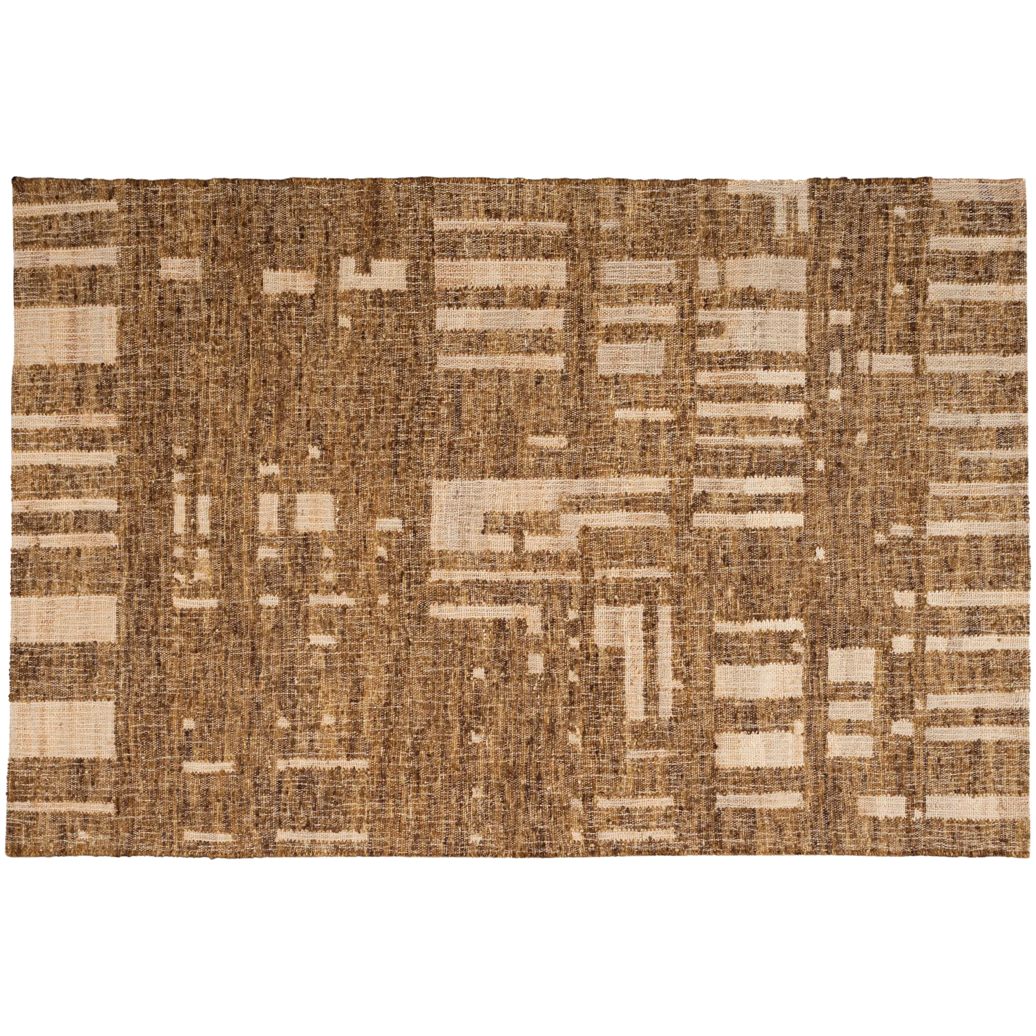 WOOOD - Ian handgeweven vloerkleed wol/katoen bruin 170x240cm