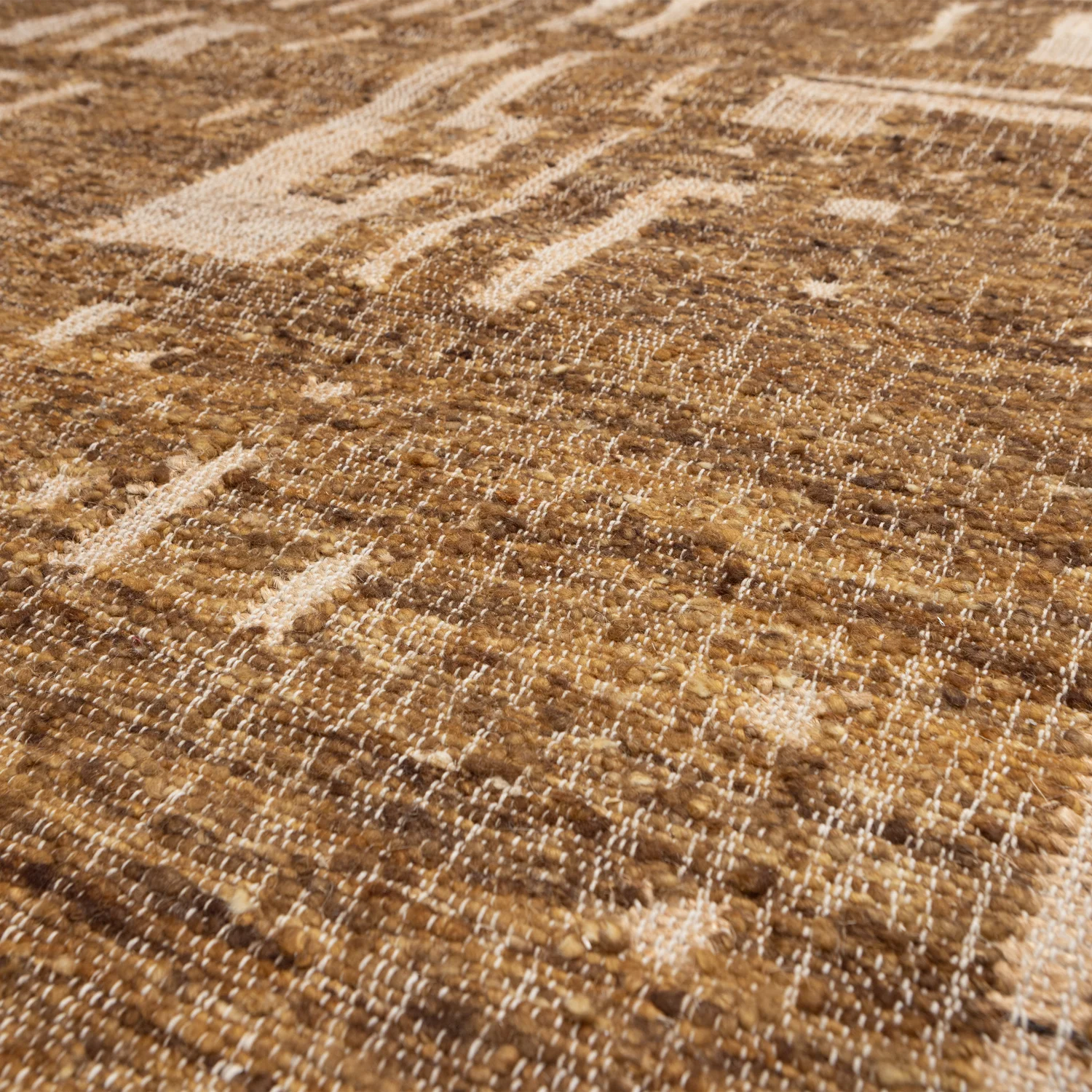 WOOOD - Ian handgeweven vloerkleed wol/katoen bruin 170x240cm