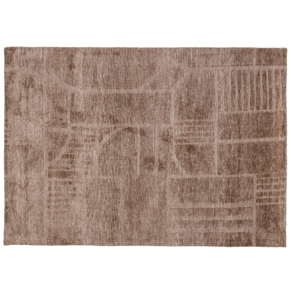 WOOOD - Lovi vloedkleed polyester/katoen taupe 170x240cm