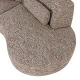 BATAVIER HALF RONDE BANK 4-ZITS LICHTBRUIN MELANGE