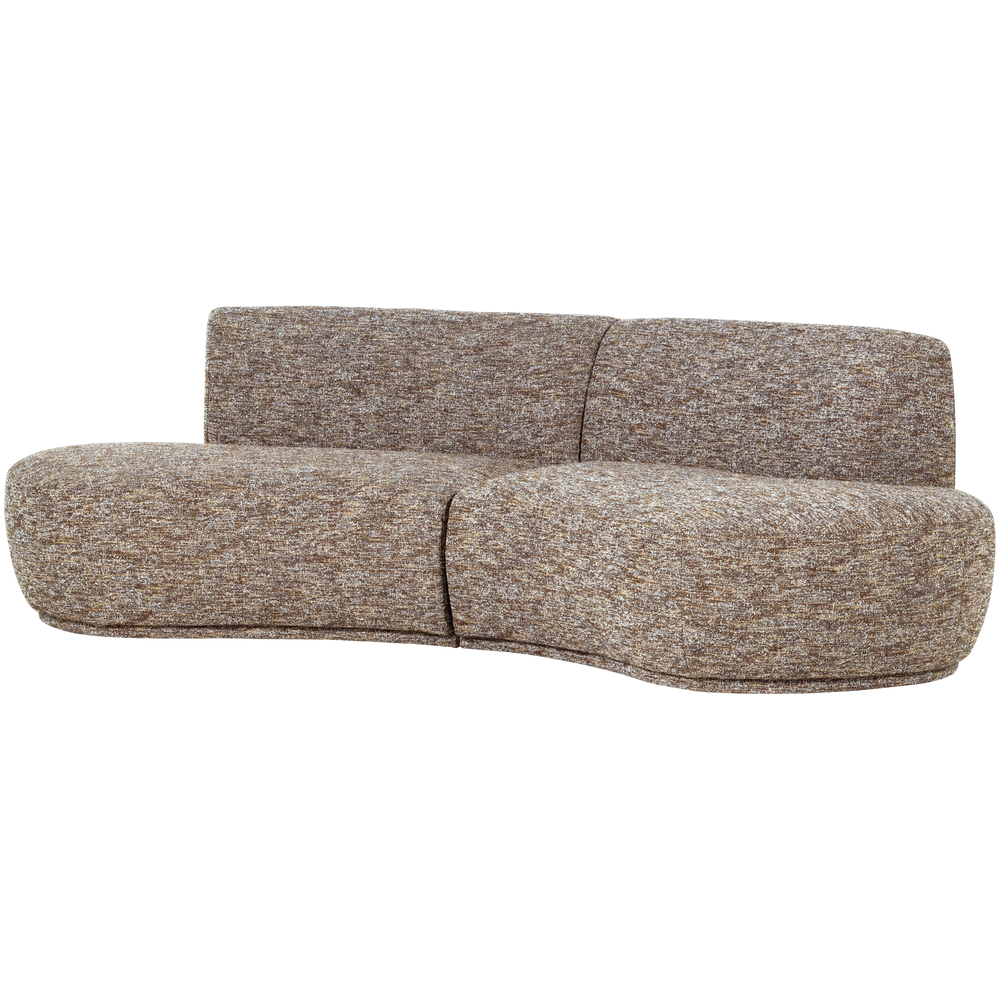 BATAVIER HALF RONDE BANK 4-ZITS LICHTBRUIN MELANGE