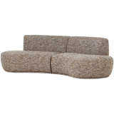 BATAVIER HALF RONDE BANK 4-ZITS LICHTBRUIN MELANGE