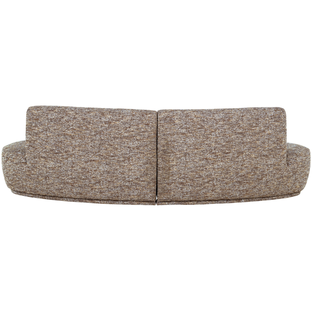 BATAVIER HALF RONDE BANK 4-ZITS LICHTBRUIN MELANGE