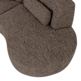 BATAVIER HALF RONDE BANK 4-ZITS BRUIN MELANGE