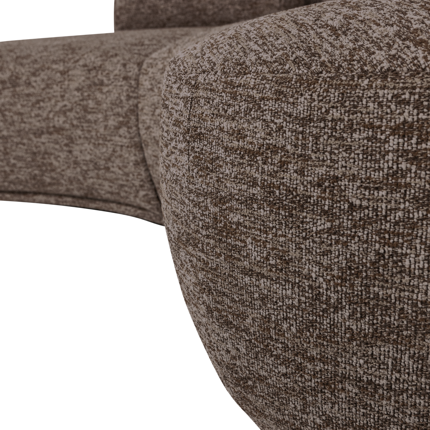 BATAVIER HALF RONDE BANK 4-ZITS BRUIN MELANGE