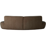 BATAVIER HALF RONDE BANK 4-ZITS VELVET BRUIN MELANGE