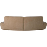 BATAVIER HALF RONDE BANK 4-ZITS VELVET LICHTBRUIN MELANGE