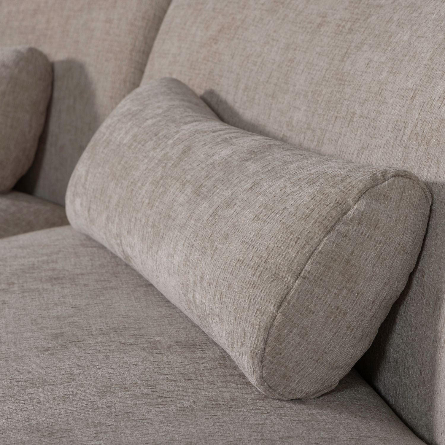 BATAVIER HALF RONDE BANK 4-ZITS VELVET ZAND MELANGE