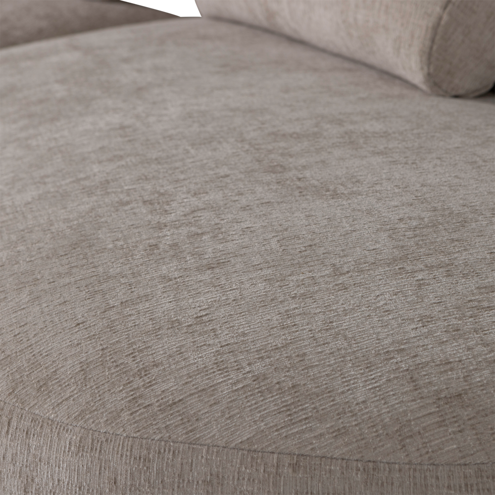 BATAVIER HALF RONDE BANK 4-ZITS VELVET ZAND MELANGE