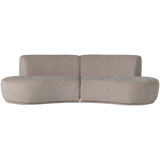 BATAVIER HALF RONDE BANK 4-ZITS VELVET ZAND MELANGE