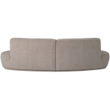 BATAVIER HALF RONDE BANK 4-ZITS VELVET ZAND MELANGE