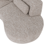 BATAVIER HALF RONDE BANK 4-ZITS ZAND MELANGE