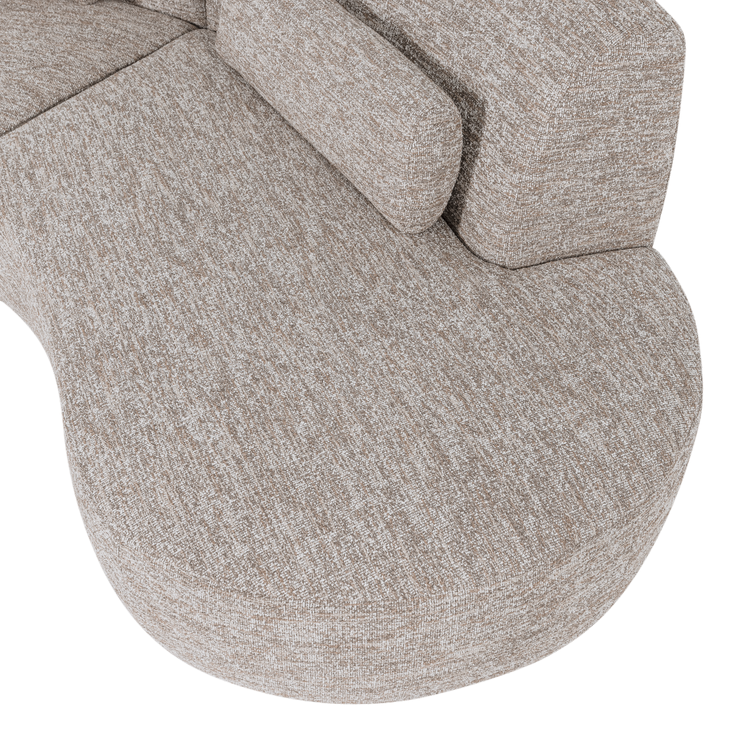 BATAVIER HALF RONDE BANK 4-ZITS ZAND MELANGE